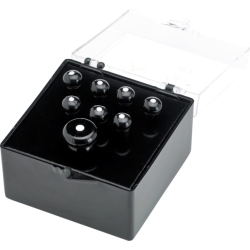 FENDER Acoustic Bridge Pin Set - Black With Dot In White