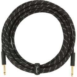 FENDER Deluxe Series Instrument Cable - Straight / Straight 18.6' Tweed In Black