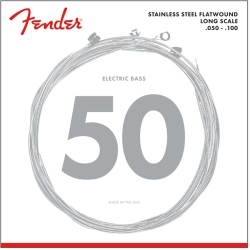 FENDER 9050 Stainless Flatwound Bass Strings - Long 50-100