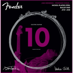 FENDER Jimi Hendrix Voodoo Child Electric Guitar Strings - Bullet End Nickel Plated Steel 10-38