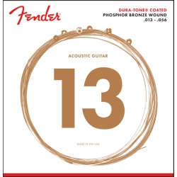 FENDER 860M Dura-Tone Coated Acoustic Guitar Strings - Phosphor Bronze Wound 13-56