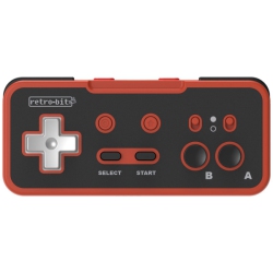 RETRO-BIT Origin8 & Black Wireless Controller With USB & Nes Receivers In Red