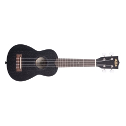 KALA Satin Mahogany Soprano Ukulele - In Black