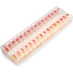 MEDCA Large Pill Organizer Monthly 32 Compartments - 30 Day Pill Organizer 1 Time A Day, Large Compartment Box for Medications, Bpa-Free Plastic