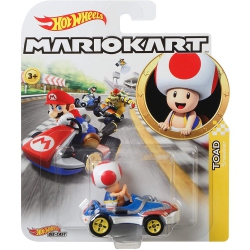 HOT WHEELS GBg30 Mario Kart 1:64 Die-Cast Toad With Sneeker Vehicle