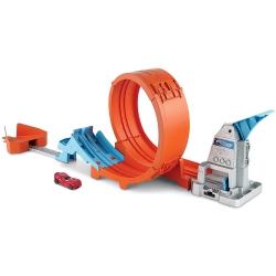 HOT WHEELS Loop Stunt Champion Track Set With Dual-Track Loop, Dual Launch