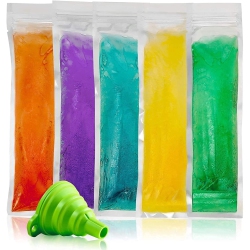 MEDCA Popsicle Bags \w Funnel - 125 PCs Disposable Otter Freeze Pop Molds, Zip Sealed Popsicle Pouches Bags for Diy Frozen Treats - Create Healthy