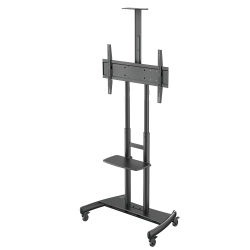 KANTO Mtm86Pl Height Adjustable Rolling Tv Stand for 55" - 86" Tvs And Interactive Displays