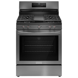 Cuisinière À Gaz Autonome À Convection Véritable Et Friture À Air Chaud 5,1 Pi³ 30 Po Gallery De Frigidaire (Gcrg3060Bd) - Acier Inoxydable Noir
