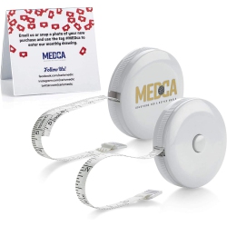 MEDCA Body Tape Measure - (2 Pack) Measuring Tapes for Body And Fat Weight Monitors, (Inches & Cm) Retractable Tape Measure Ruler for Accurate Body