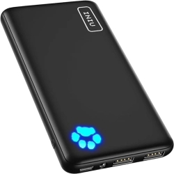 GENER Power Bank 10000Mah USB C | Slimmest Portable Charger \w Triple 3A High-Speed Charge, Flashlight | Iphone 15 14 13 12 11 X, Samsung S22 S21