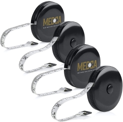 MEDCA Tape Measure for Body Measuring Tape - (Pack Of 4) Dual Sided Inch And Cm, Portable, Retractable Soft Ruler Tool for Body Fat, Fitness Sewing