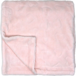 BABY MODE Amor Bebe Sculpted Fleece Blanket - Hearts In Pink