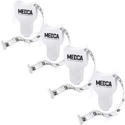 MEDCA (4 Pack) Measuring Tapes for Body And Fat Weight Monitors, (Inches & Cm) Retractable Tape Measure Ruler for Accurate Body Fat Calculator Helps