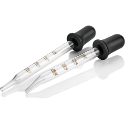 MEDCA Eye Dropper - (Pack Of 2) Bent & Straight Tip Calibrated Glass Medicine Droppers for Medications Or Essential Oils Pipette Dropper for Accurate