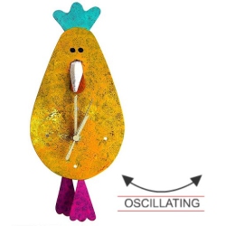 OXIDOS Hand-Crafted Chicken Pendulum Clock