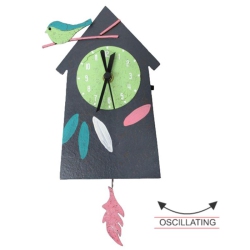 OXIDOS Bird On House Pendulum Clock