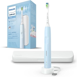 PHILIPS Sonicare 4900 Power Toothbrush, Rechargeable Electric Toothbrush With Pressure Sensor Hx3683/32 Amz Exclusive In Light Blue