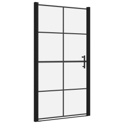 VIDAXL Shower Doors Tempered Glass 100X178 Cm In Black