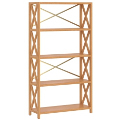VIDAXL 5-Tier Shelf 80X30X146 Cm Solid Wood Oak