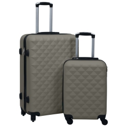 VIDAXL Hardcase Trolley Set 2 PCs Anthracite Abs