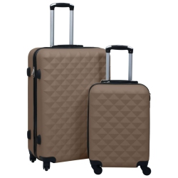 VIDAXL Hardcase Trolley Set 2 PCs Abs In Brown