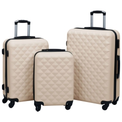 VIDAXL Hardcase Trolley Set 3 PCs Abs In Gold