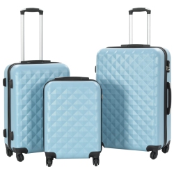 VIDAXL Hardcase Trolley Set 3 PCs Abs In Blue