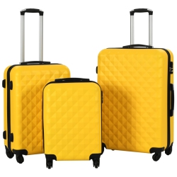 VIDAXL Hardcase Trolley Set 3 PCs Abs In Yellow