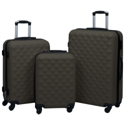 VIDAXL Hardcase Trolley Set 3 PCs Anthracite Abs