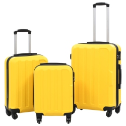 VIDAXL Hardcase Trolley Set 3 PCs Abs In Yellow