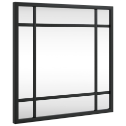 VIDAXL Wall Mirror 30X30 Cm Square Iron In Black