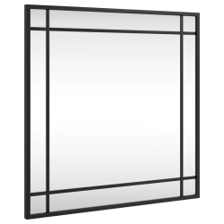 VIDAXL Wall Mirror 50X50 Cm Square Iron In Black