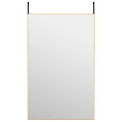 VIDAXL Door Mirror 50X80 Cm Glass And Aluminium In Gold