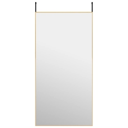 VIDAXL Door Mirror 50X100 Cm Glass And Aluminium In Gold