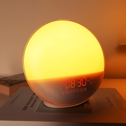DEKALA Sunrise Alarm Clock for Restful Mornings - 7 Colors Night Light, Wake Up Light \w Sunrise/sunset Simulation, Dual Alarms & Soothing Sounds