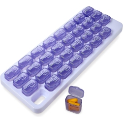 MEDCA Monthly Pill Organizer - 31 Day Pill Organizer \w Large Removable Medication Pods, Portable Pill Case Box And Holder for Daily Medicine And