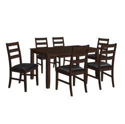 MYNE 60” Rectangular Dining Table In Espresso Veneer In Brown