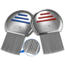 MEDCA Lice Comb - (Pack Of 2) Stainless Steel Professional Lice Comb And Head Lice Treatment to Effectively Get Rid Of Hair Lice And Nits, For