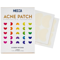 MEDCA Acne Care Pimple Patch Absorbing Covers - 16 Count Cheek Size Acne Spot Treatment Hydrocolloid Bandage Face & Skin Spot Patch Conceals Acne