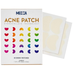 MEDCA Acne Care Pimple Patch - 8 - Cheek Size Acne Spot Treatment Hydrocolloid Bandage Absorbing Cover for Face Skin Acne Spot Patch Conceals