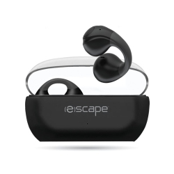 ESCAPE - Wireless Ear Clip Headphones With Microphone And Charging Case In Black