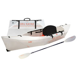 Oru Kayak Lake 9 ft. Foldable Kayak with Paddle - White