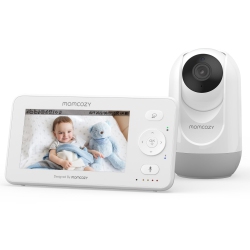 MOMCOZY Video Baby Monitor, 4.3" HD Baby Monitor With Camera And Audio No Wifi, Split-Screen, Infrared Night Vision