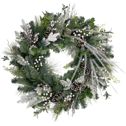 NORTHLIGHT Real Touch Frosted Pinecones And Berries Christmas Wreath - 36" - Unlit