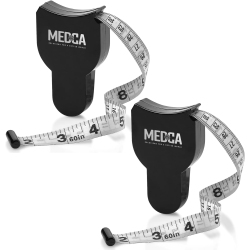 MEDCA Body Tape Measure - (2 Pack) Measuring Tapes for Body And Fat Weight Monitors, (Inches & Cm) Retractable Tape Measure Ruler for Accurate Body