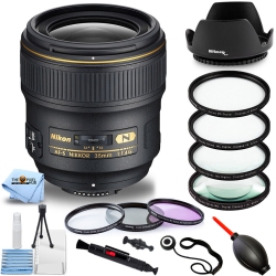NIKON Af-S Nikkor 35MM F/1.4G Lens 2198 - 9PC Accessory Bundle