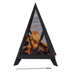 SUNNYDAZE DECOR Sunnydaze Majestic Pyramid Heavy-Duty Steel Outdoor Fire Pit