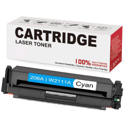 GENERIC Compatible HP W2111A 206A Toner Cartridge Oem Chip (Without Toner Level) 1.25K In Cyan