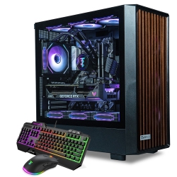 VIPRTECH Overlord 2.0 Wood Gaming PC - Amd Ryzen 7 5700X (4.6Ghz Liquid Cooled), Rtx 5070 12GB, 32GB Ddr4, 2Tb SSD, 800W Gold, Vr-Ready, Win 11